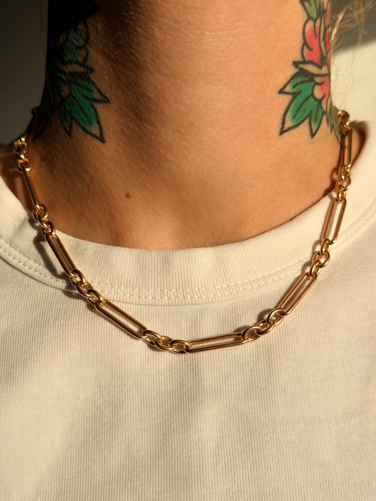 15ct trombone watch chain