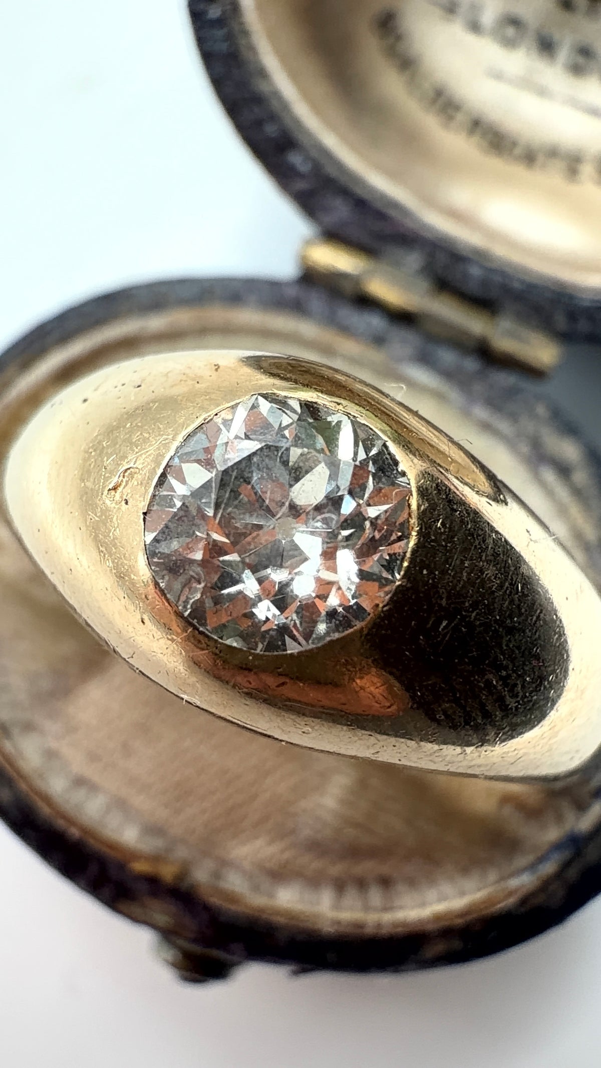 Old mine cut diamond ring