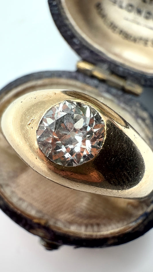 Old mine cut diamond ring