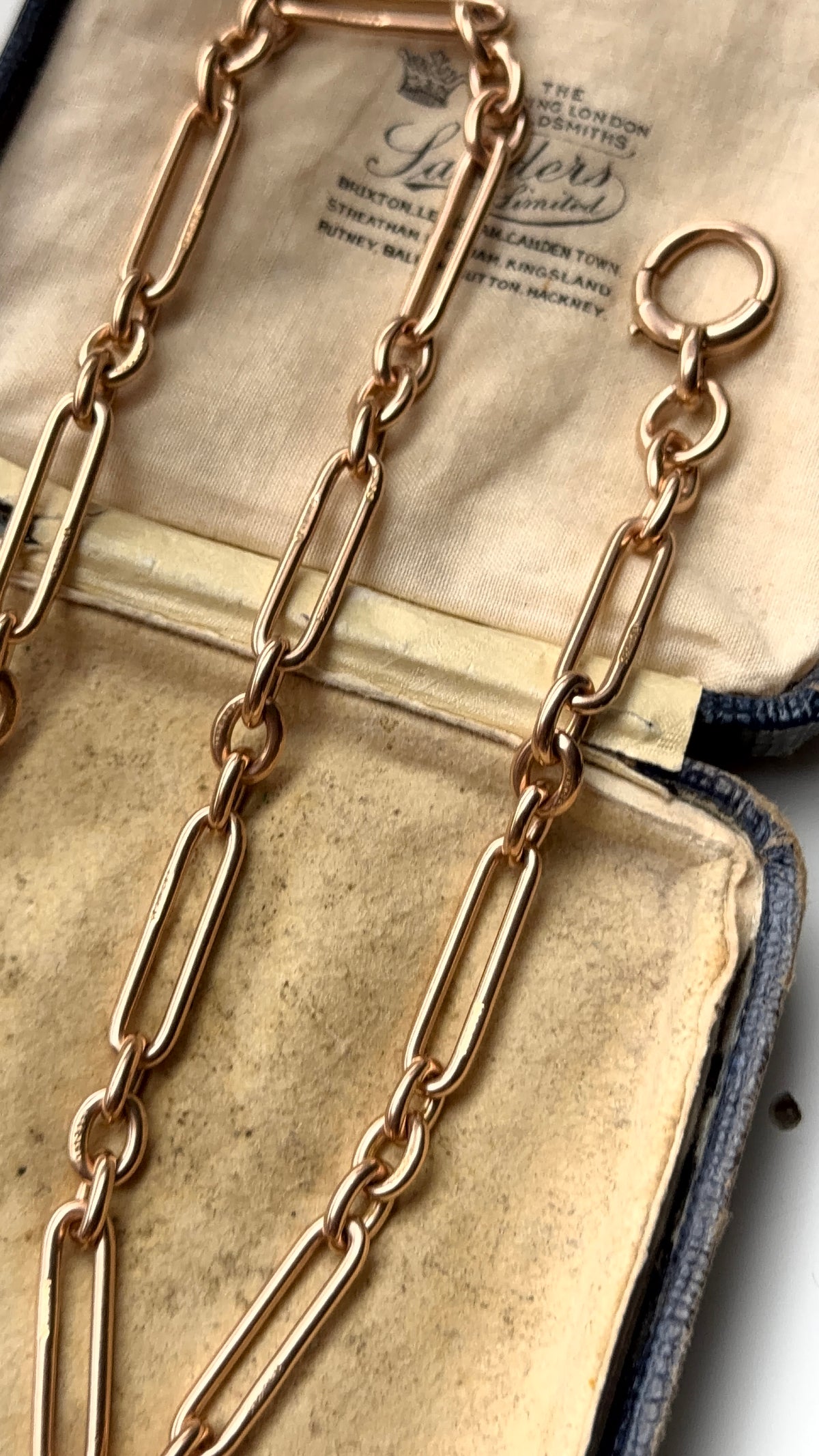 15ct trombone watch chain