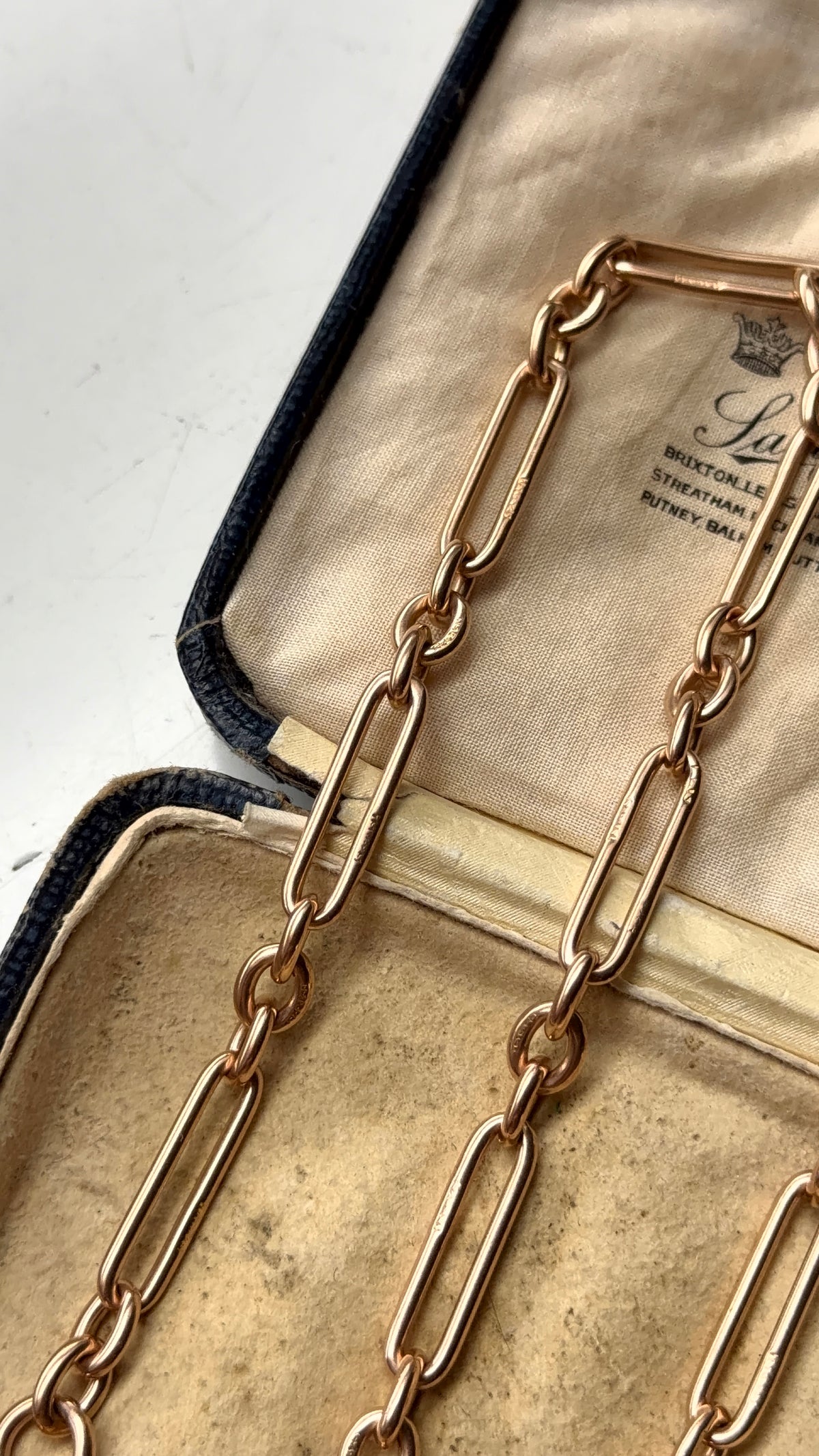 15ct trombone watch chain