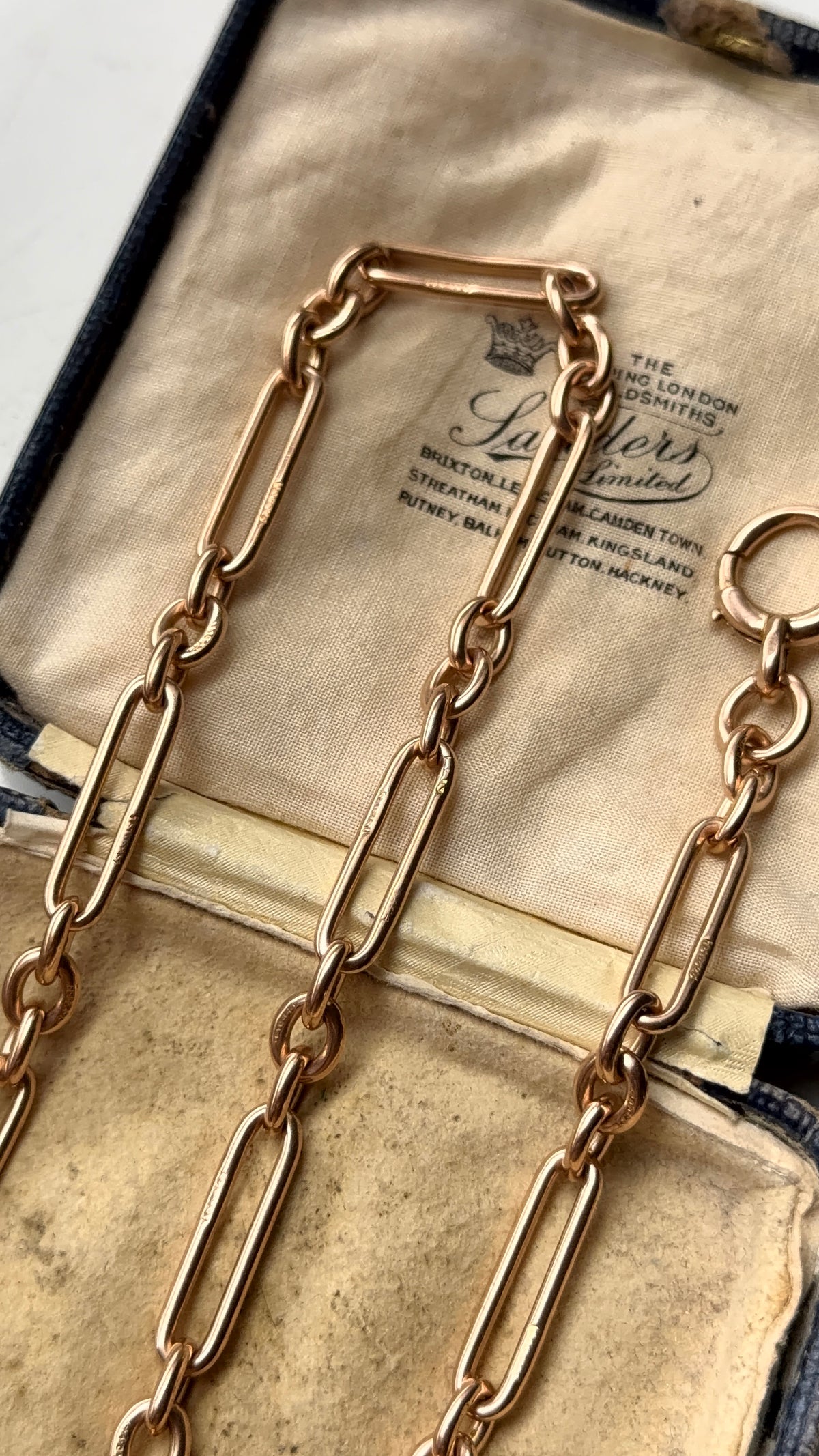 15ct trombone watch chain