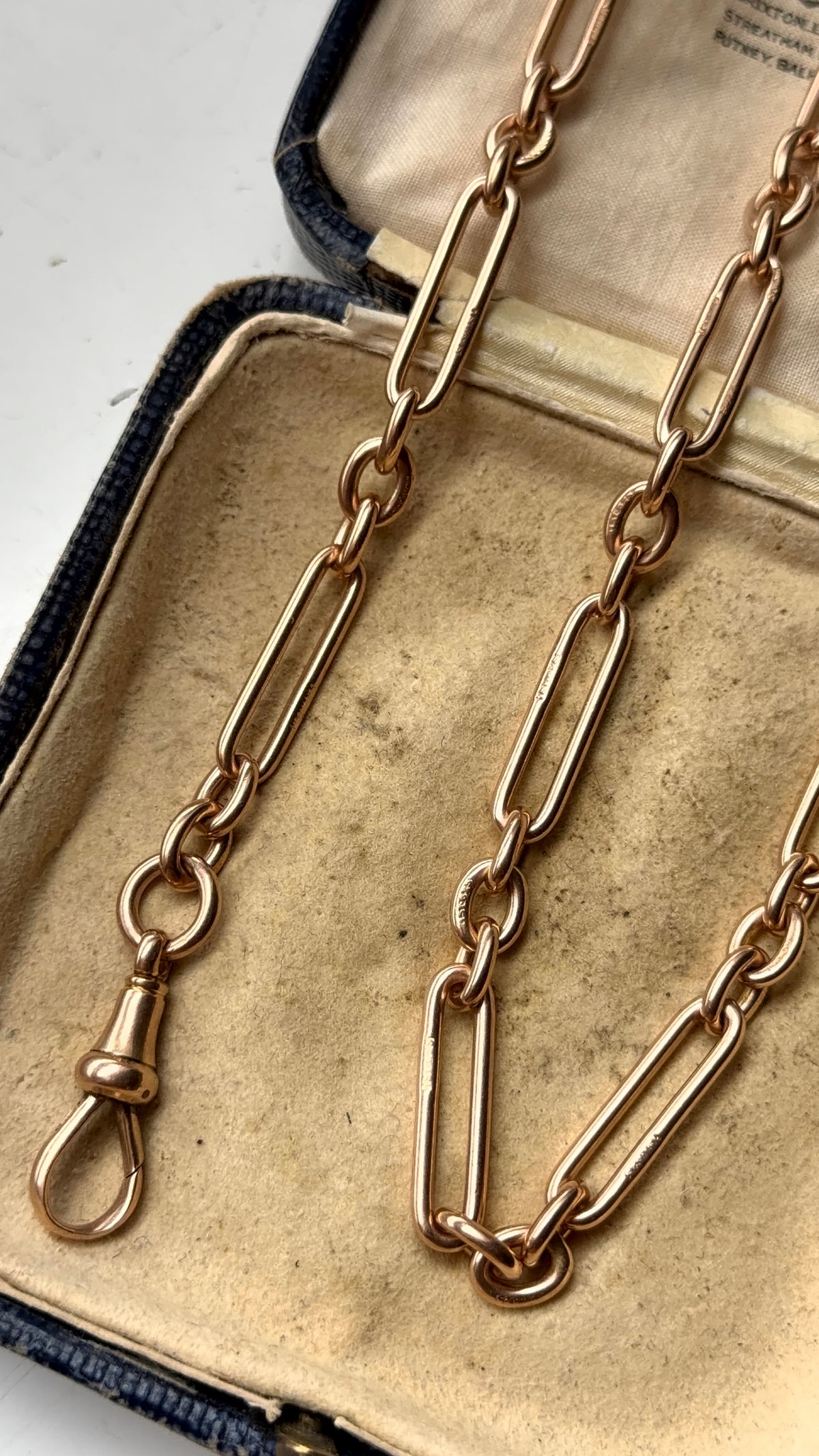 15ct trombone watch chain