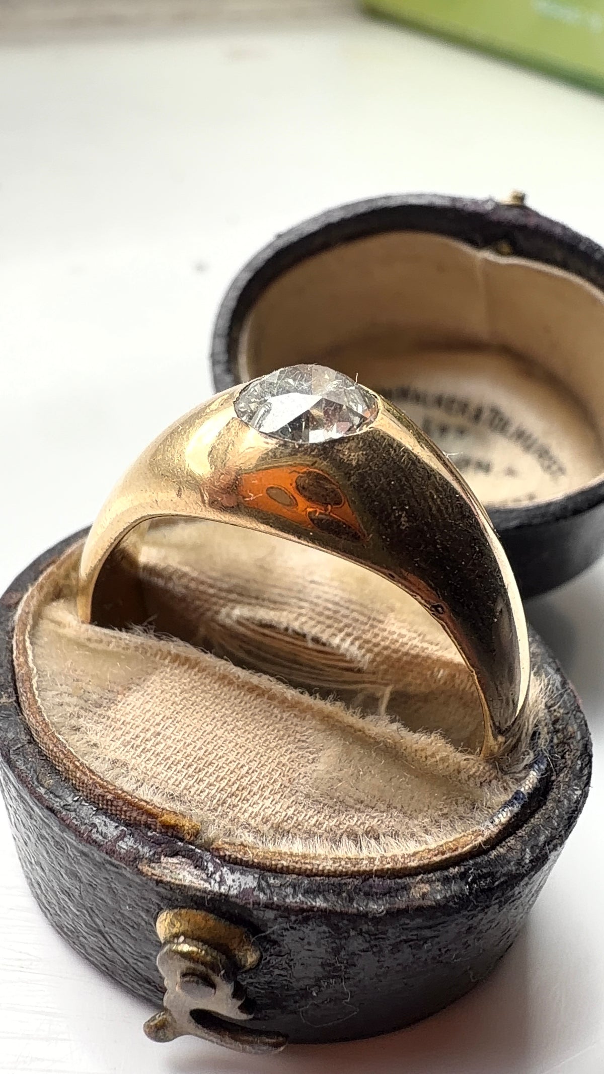 Old mine cut diamond ring