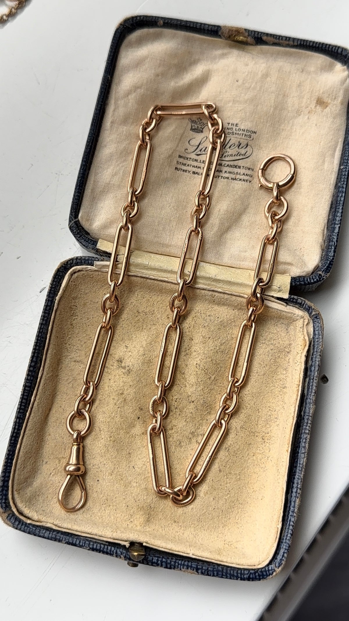 15ct trombone watch chain