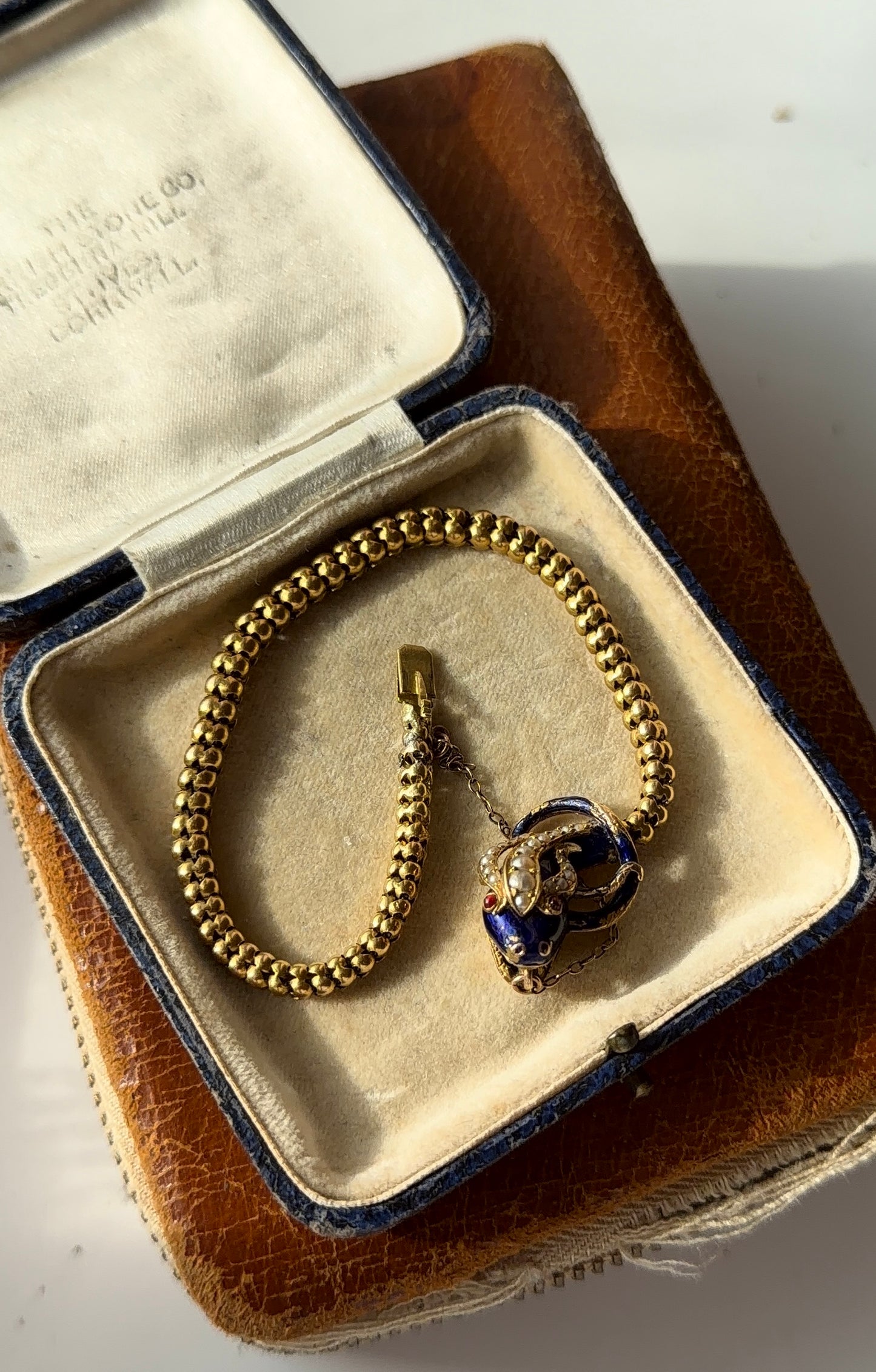Antique high carat snake bracelet