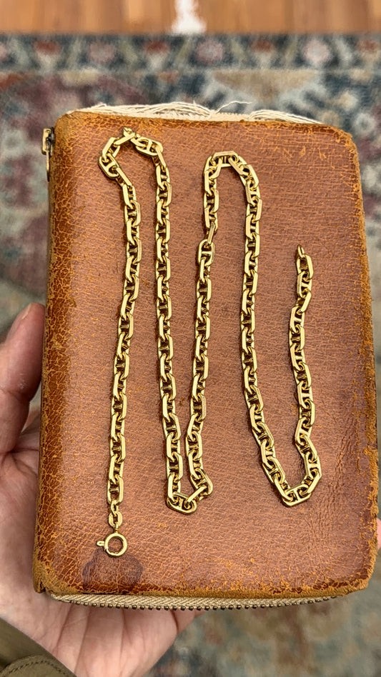 18ct solid mariner chain
