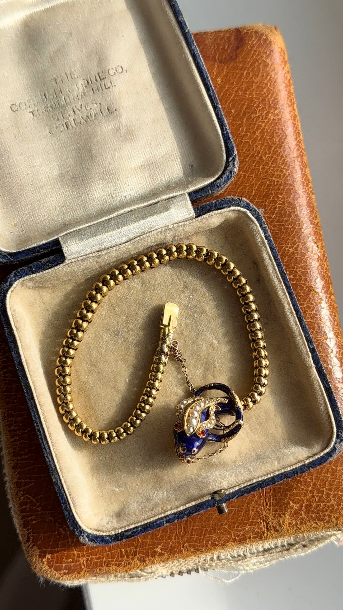 Antique high carat snake bracelet