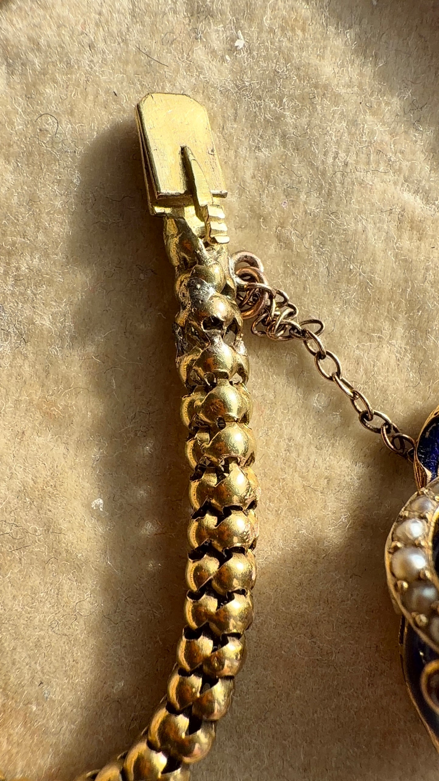 Antique high carat snake bracelet