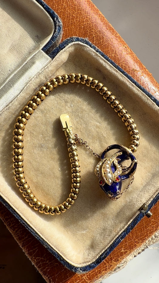 Antique high carat snake bracelet