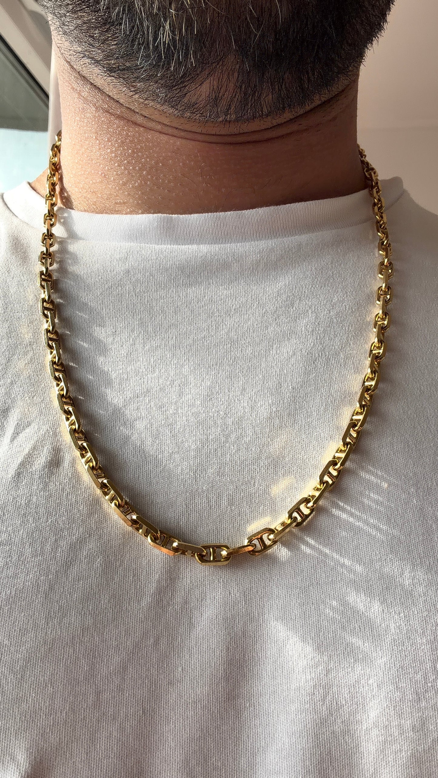 18ct solid mariner chain